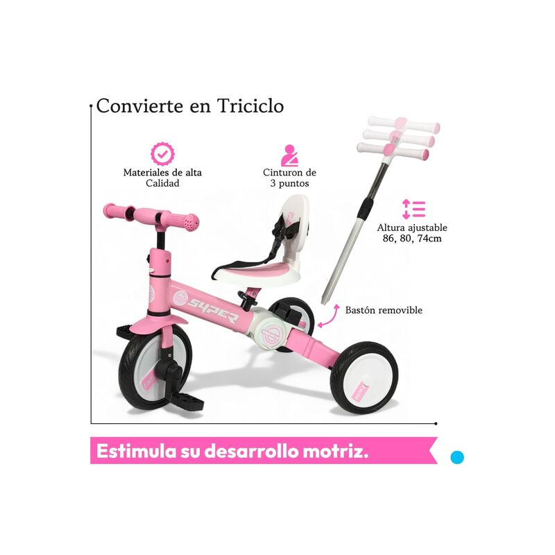 Triciclo Evolutivo 3 En 1 Plegable Con Toldo Uv... image number null