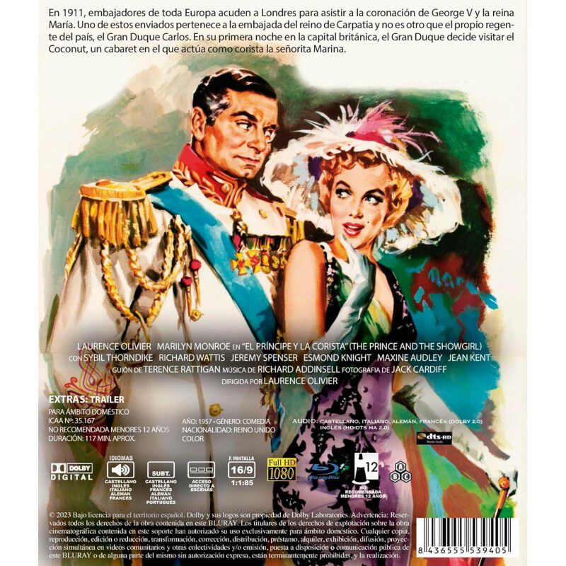 El Pr&iacute;ncipe Y La Corista [blu-ray] (1957) The P... image number null