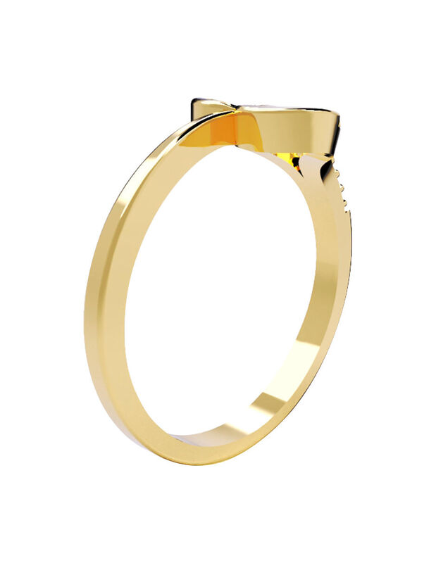 Anillo de Compromiso en Oro de 14K con Circonia... image number null