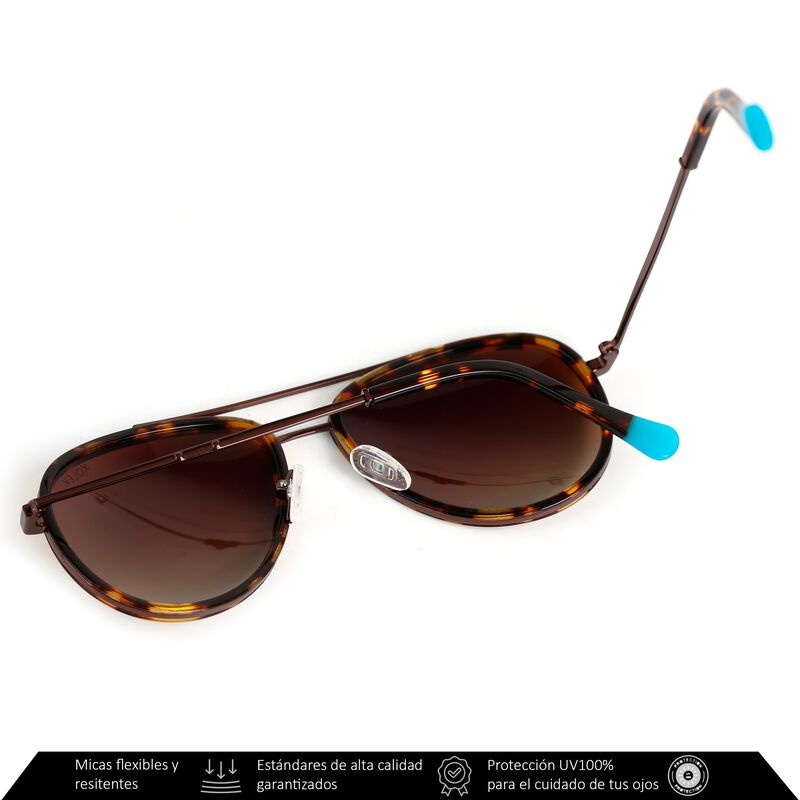 Lentes De Sol Xolek 141 Met&aacute;lico Animal Print U... image number null