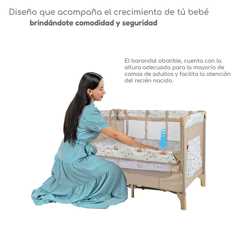 Cuna Colecho D&rsquo;Beb&eacute; con 2 Niveles Mosquitero Ac... image number null