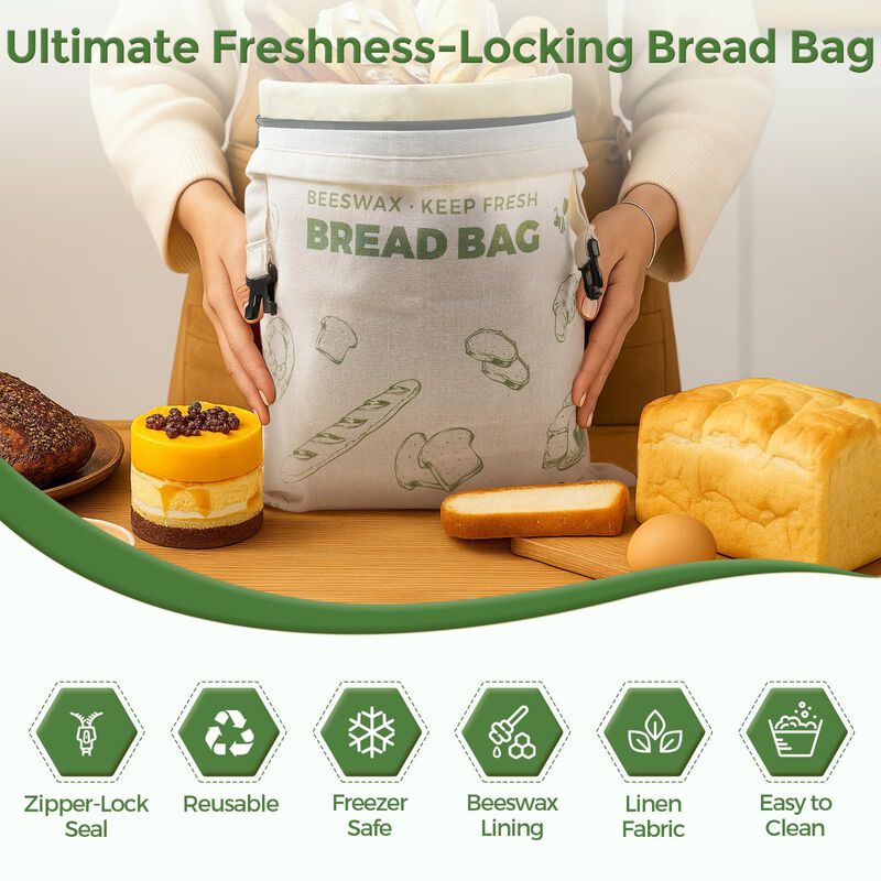 Bolsas para pan Yarramate pack de 2 de lino con... image number null