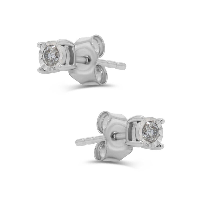 Broqueles Oro Blanco 10k 10 Pts Diamante | Joye... image number null