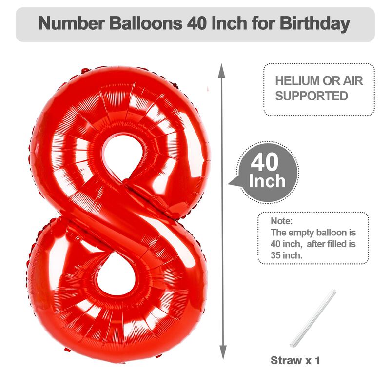 Globo Argthjy 40 pulgadas Rojo &ndash; Decoraci&oacute;n Par... image number null