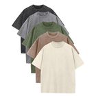 Camisetas Oversized Arssm de Algod&oacute;n con Lavado &Aacute;cido - Negro, Beige, Verde Militar, Caqui, Gris (XXL)