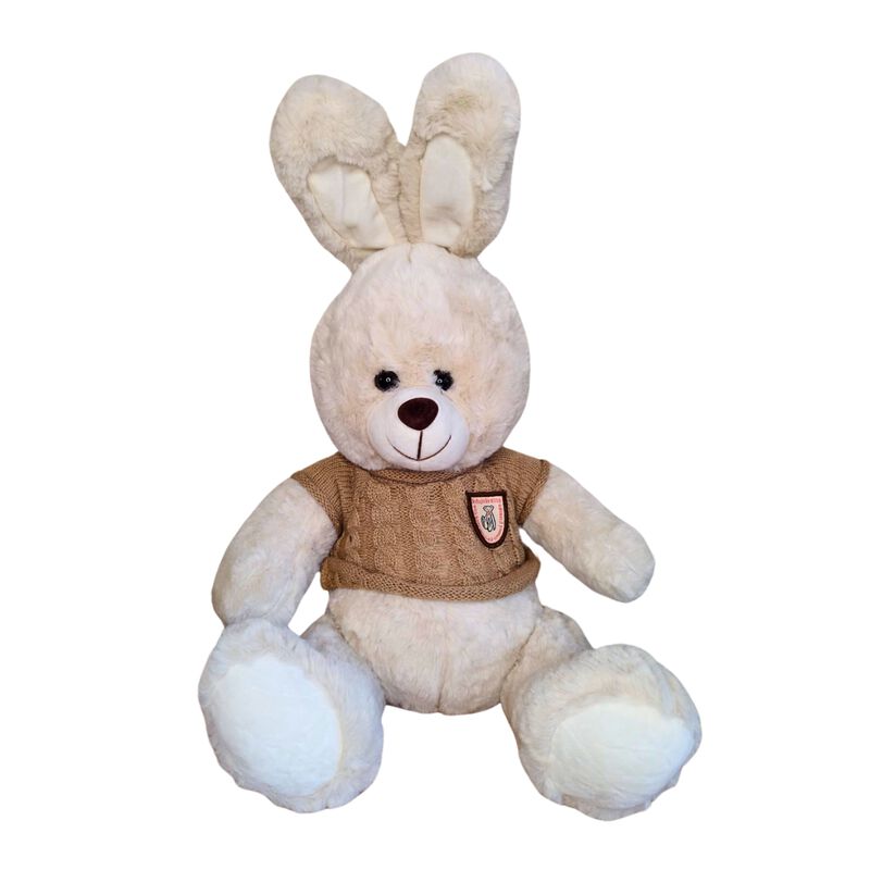Peluche conejo con sueter suave y esponjoso image number null