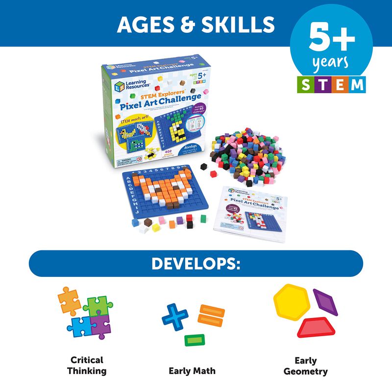 Toy Learning Resources Stem Explorers Pixel Art... image number null