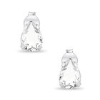 Aretes Plata 925 Con Piedras Blancas
