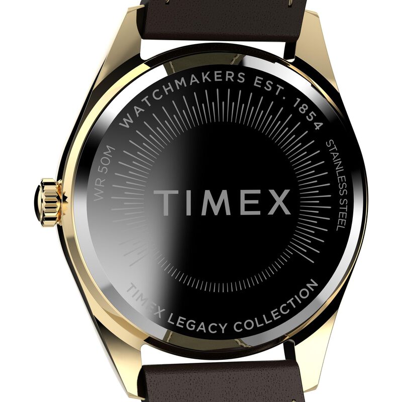 Reloj Timex Legacy 36 Mm Caja Dorada Correa Mar... image number null