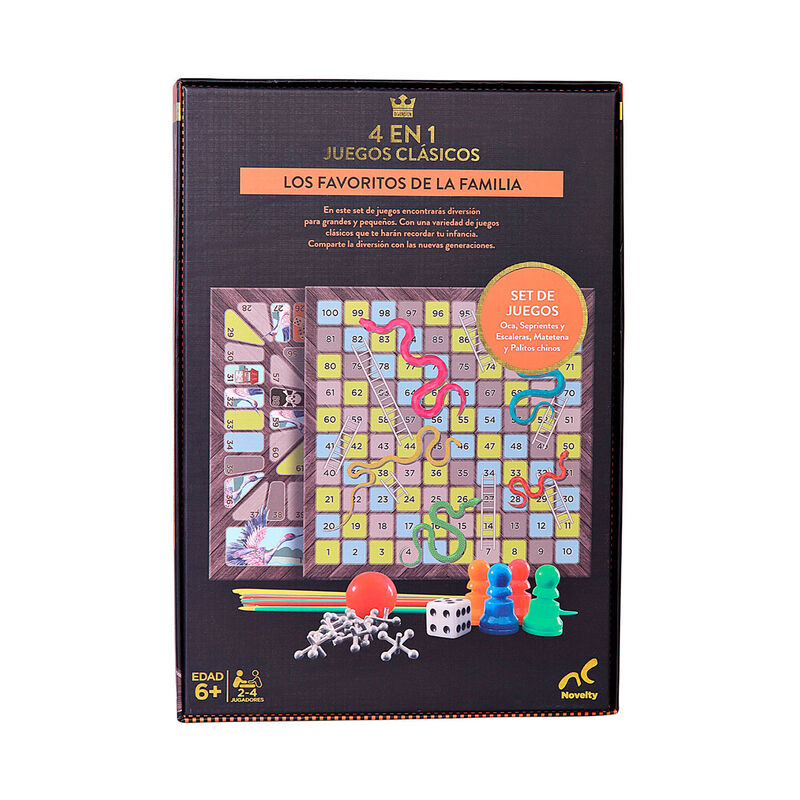 Set de Juegos Cl&aacute;sicos 4 en 1 en Familia image number null