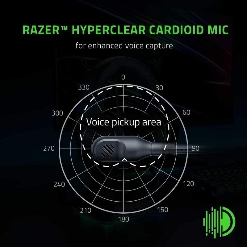 Razer BlackShark V2 X Wired Gaming Headset Blac... image number null