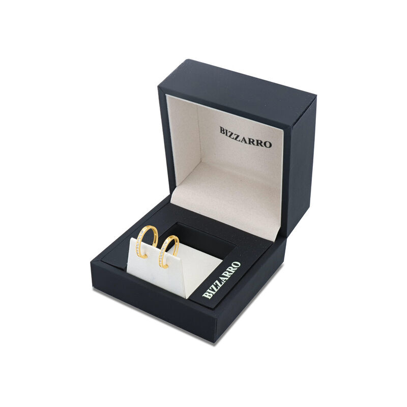 Arracadas De Oro Amarillo 14k Con Zirconias (15... image number null
