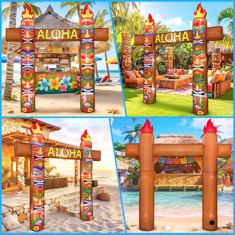 Arco Inflable Kooy De 2,7 m Con Led Estilo Tiki... image number null