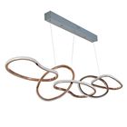 Lámpara Colgante Cadena 5 Aros O Anillos (Oro Rosa)