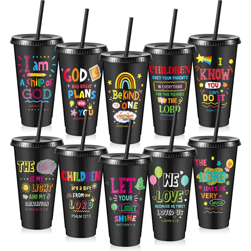 Vaso Reutilizable Uiifan 709 ml Negro, Paquete ... image number null