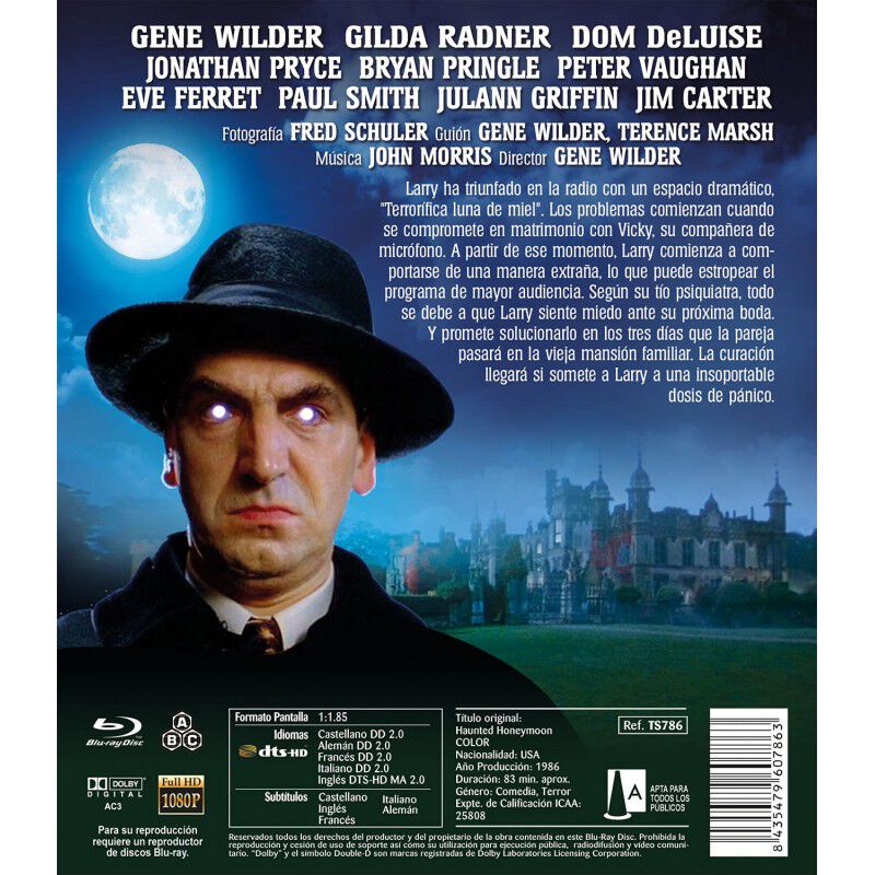 Terror&iacute;fica Luna De Miel [blu-ray] (1986) Luna ... image number null