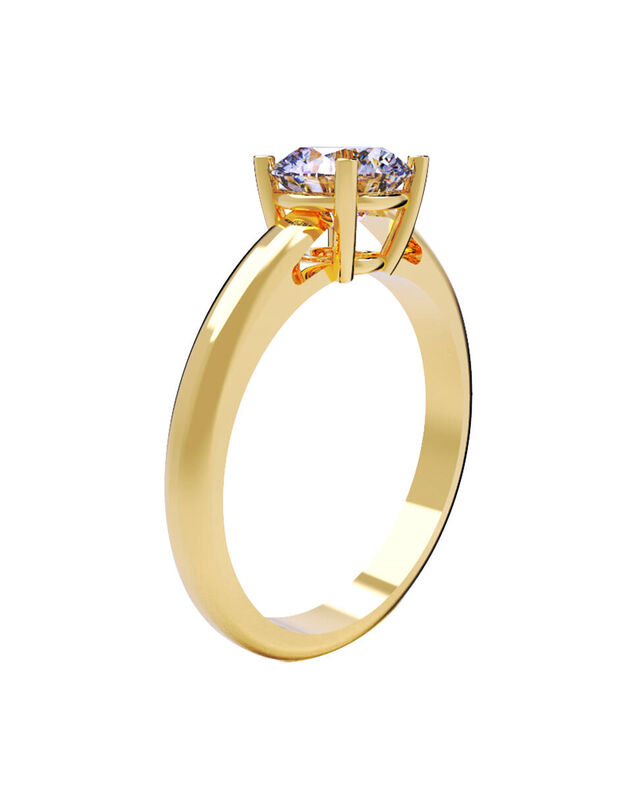 Anillo de Compromiso de 14K con Diamante de Lab... image number null