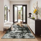 Alfombra Merelax 91 cm &times; 152 cm Gris Lavable Antideslizante