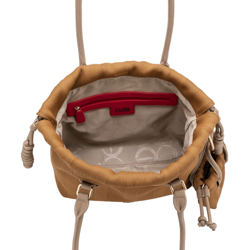 Bolsa Tote Textil Con Charm De Mini Bolsa Color... image number null