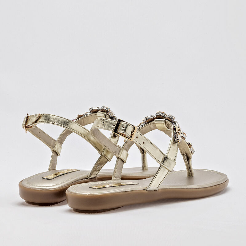 Moramora Sandalia para mujer dorado image number null