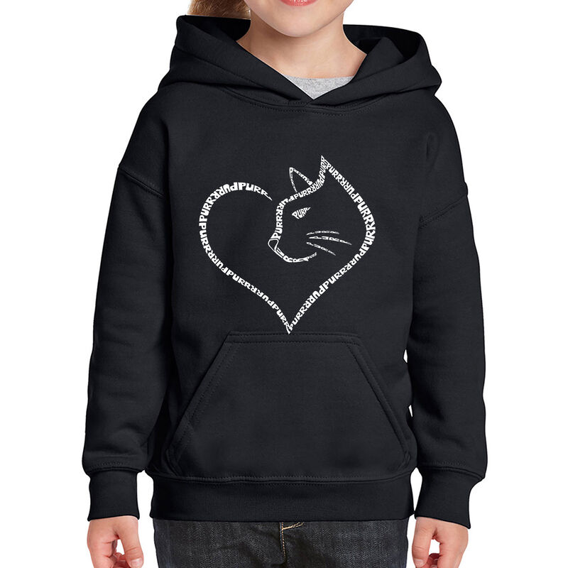 Sudadera Con Capucha Word Art Para Ni&ntilde;a - Coraz... image number null