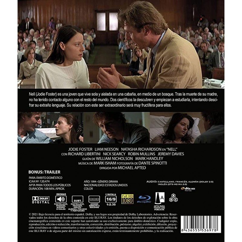 Nell [blu-ray] (1994) image number null