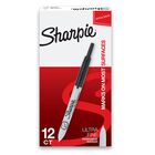 Rotuladores Permanentes Sharpie Retr&aacute;ctiles Ultrafinos Negros 12