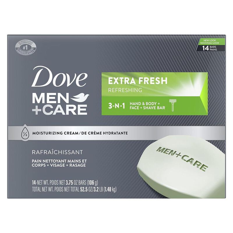 Jabón en barra 3 en 1, DOVE MEN + CARE - 3.75oz... image number null
