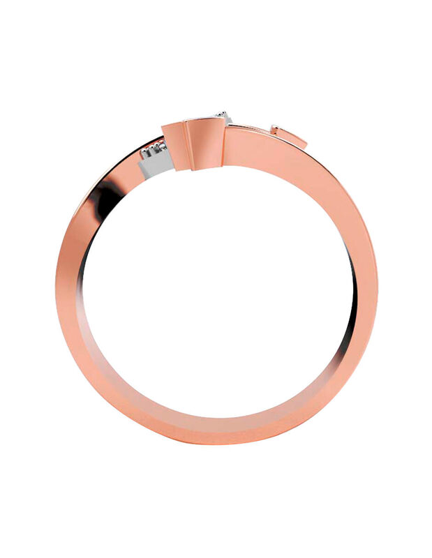 Anillo de Compromiso en Oro Rosa 14K con Circon... image number null