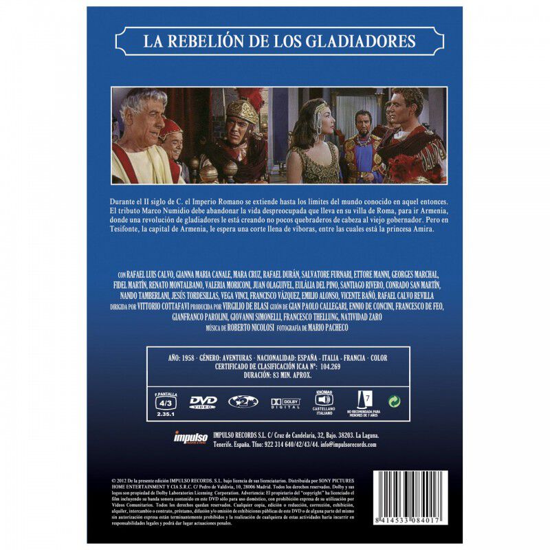 La Rebeli&oacute;n De Los Gladiadores [dvd.] image number null