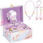 Caja De Joyas Procase Unicornio Con Mu&ntilde;eca Giratoria De Unicornio Para Ni&ntilde;a