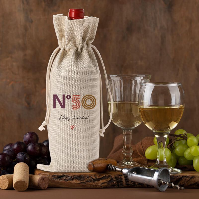Bolsa De Vino Fbcczey 14 cm X 33 cm De Yute &ndash; C... image number null