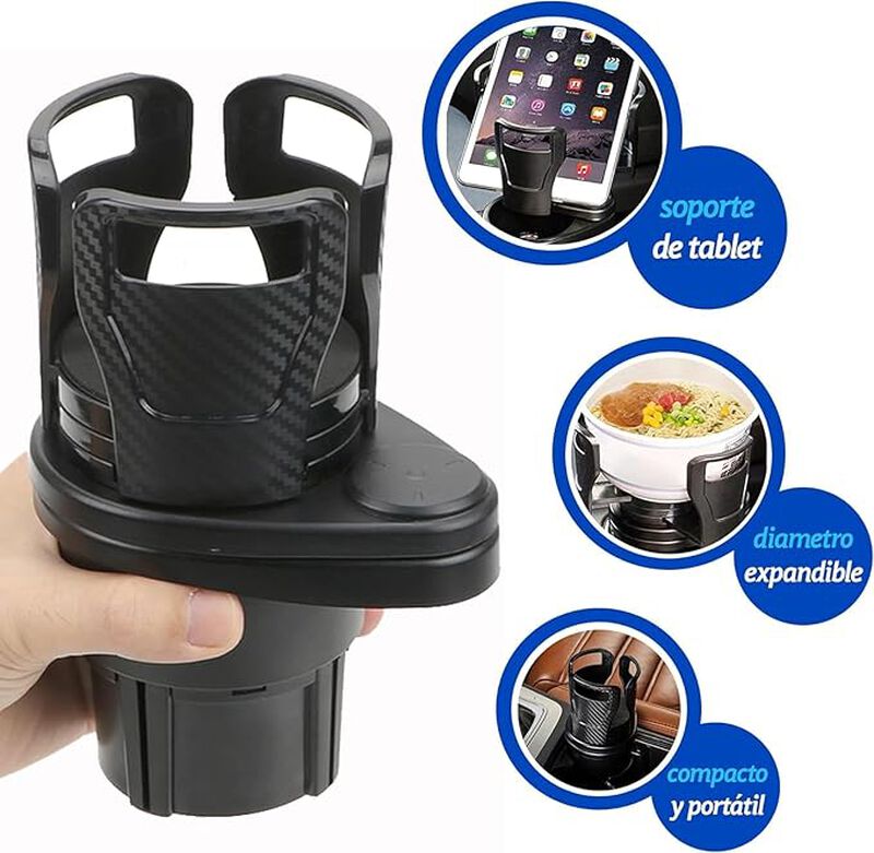 Portavasos para Auto Doble Ajustable Bluelander image number null