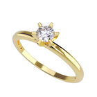 Anillo de Compromiso de 14K con Diamante de Laboratorio 0.20 CT F VS1 Talla 8 ORO AMARILLO 14K &ndash; / M414-20-14Y-LG-8