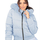 Chamarra Capitonada Mujer Gorro Desmontable Azul Cielo Roosevelt A292