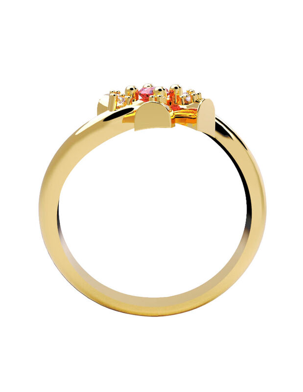 Anillo de Compromiso en Oro de 14K con Circonia... image number null