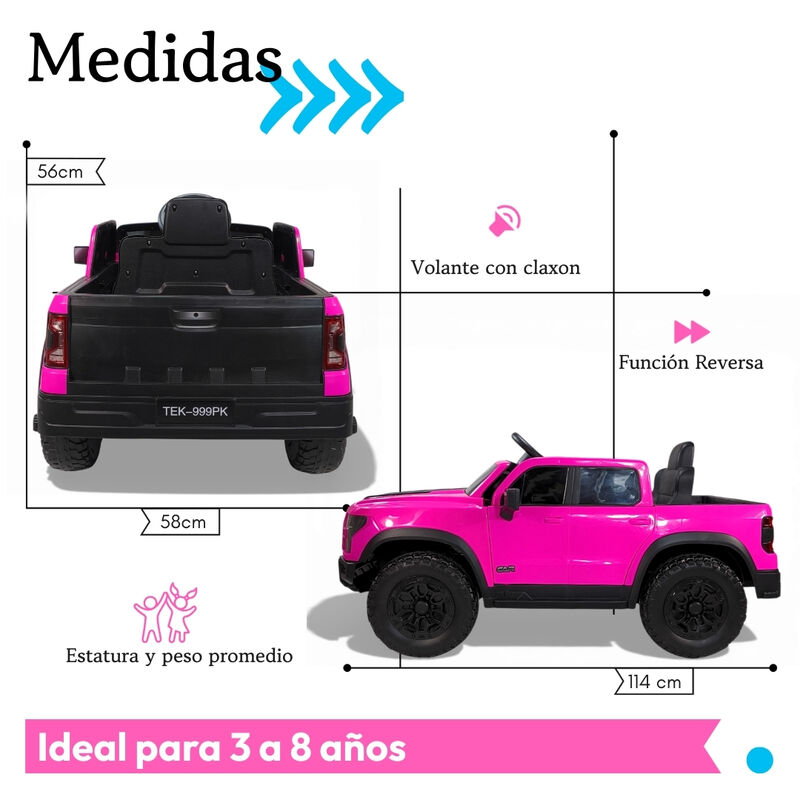 Carro Montable El&eacute;ctrico Ni&ntilde;o Camioneta Pickup ... image number null