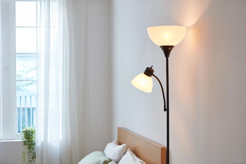 L&aacute;mpara De Pie Lamp Globe Torchiere De 182 Cm C... image number null