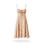 Vestido con corset de flores