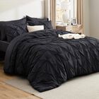 Juego De Edred&oacute;n Bedsure California King Negro, 7 Piezas