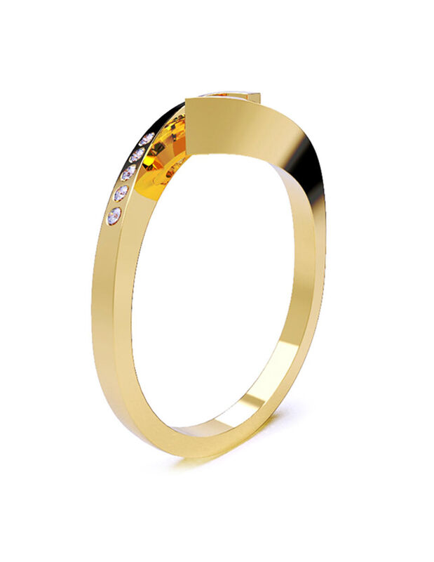 Anillo de Compromiso de 14K con Diamante de Lab... image number null