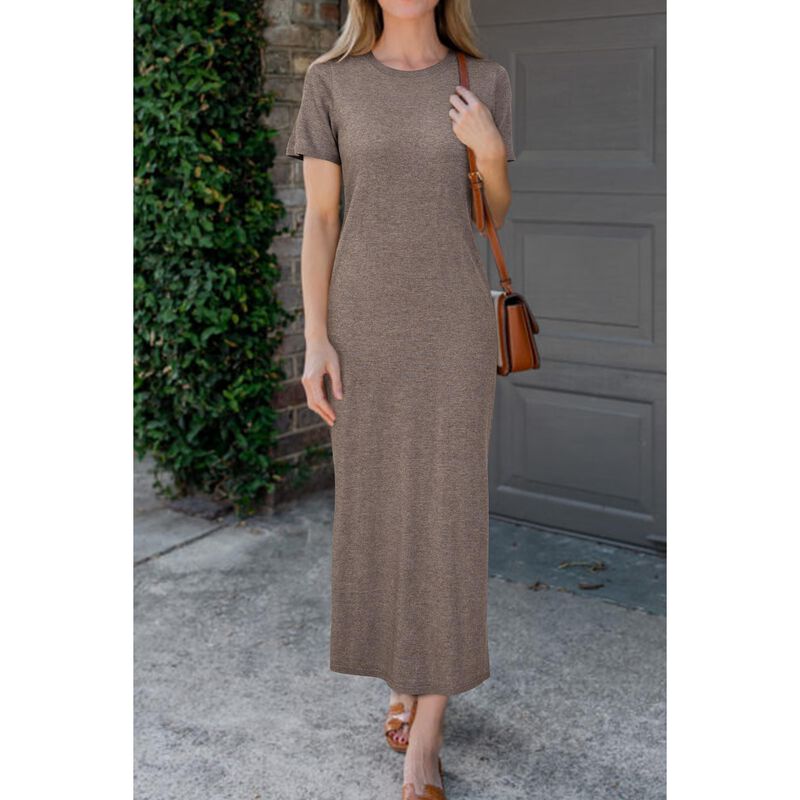 Vestido Maxi de Lana Arach&Cloz Caf&eacute; image number null