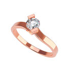Anillo de Compromiso en Oro Rosa 10K con Circonia -  Talla:5/ FJ827-10R-CZ-5