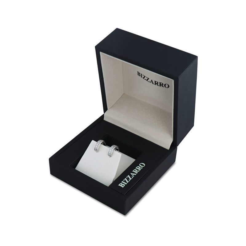 Arracadas De Oro Blanco 14K Con Zirconias (9Mm ... image number null