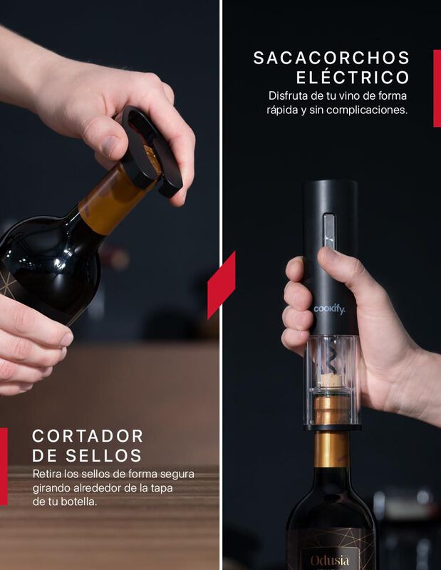 Sacacorchos eléctrico Cookify de acero inoxidab... image number null