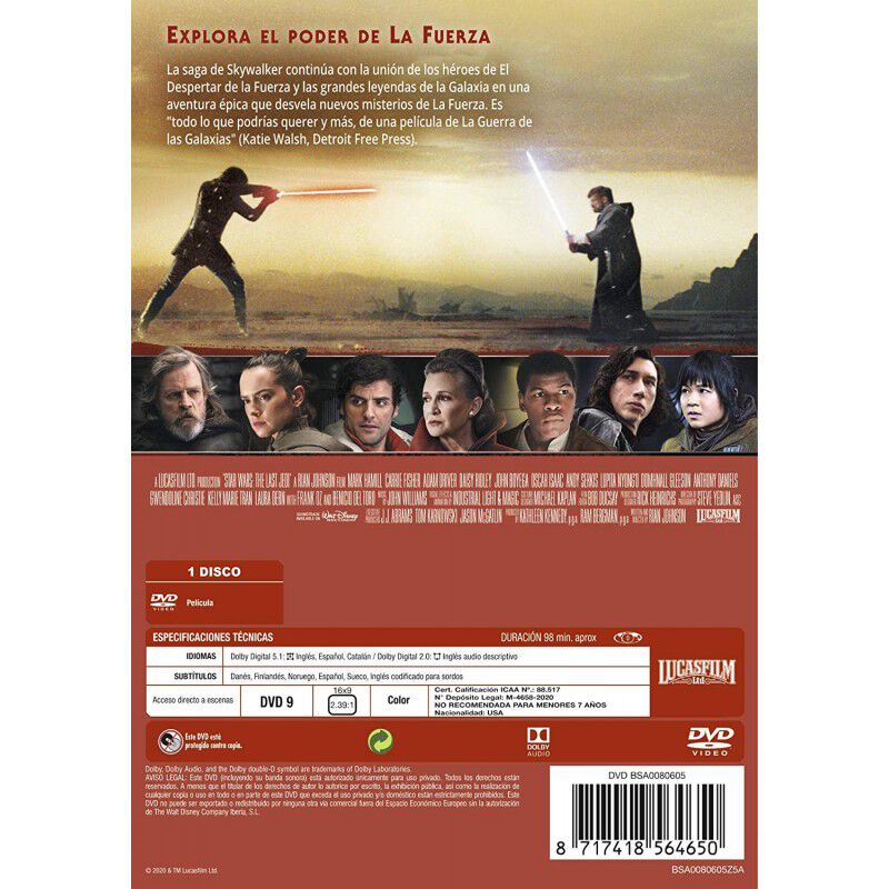 Star Wars: Los &uacute;ltimos Jedi (Edici&oacute;n remasteriz... image number null