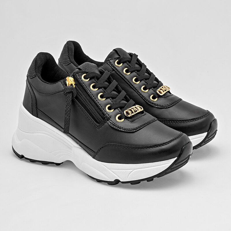 Moramora Tenis Chunky Para Mujer Negro Cod 1292... image number null