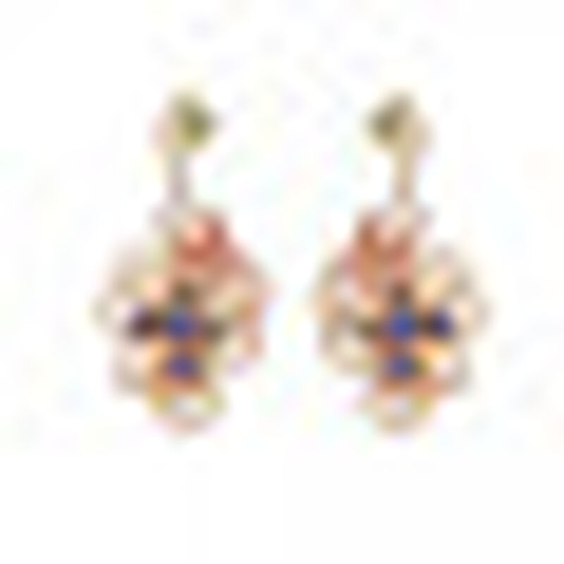 Aretes Largos en Ba&ntilde;o de Oro Amarillo de 18K de... image number null