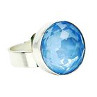 Anillo ajustable Roun stone sky ignite con plata .925 Zvezda