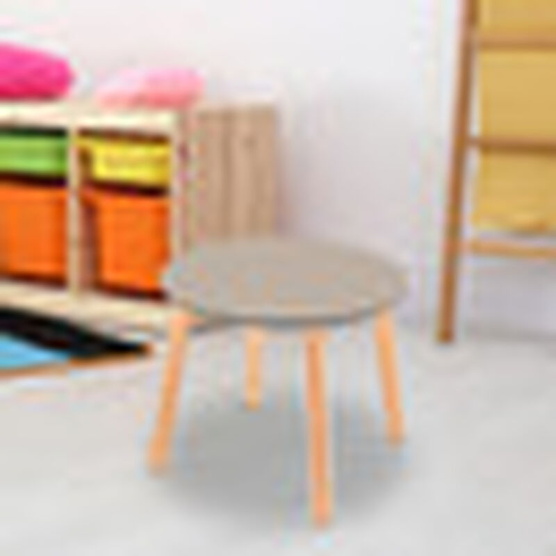 Mesa Infantil de Madera Circular para Ni&ntilde;os-Gri... image number null